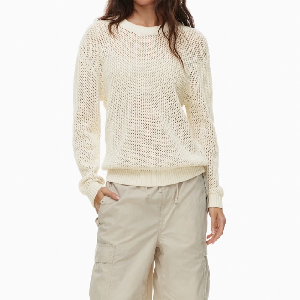 ARITZIA TNA Beaumont Open Knit Crewneck Sweater XXS